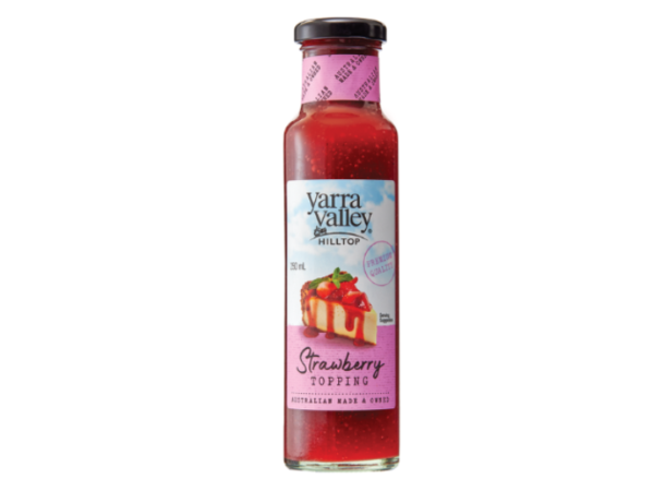 Yarra Valley Hilltop Premium Strawberry Topping 250mL