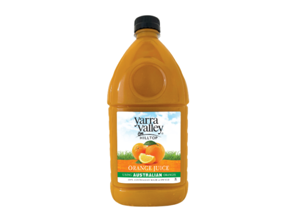 Yarra Valley Hilltop Juice Orange Pulp Free AUSTRALIAN 2L