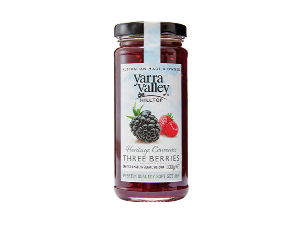 Yarra Valley Hilltop </br>Three Berries Jam 300g